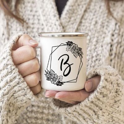 Floral Monogram B 11oz Campfire Mug Image 2
