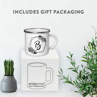 Floral Monogram B 11oz Campfire Mug Image 3