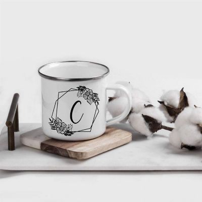 Floral Monogram C 11oz Campfire Mug Image 1