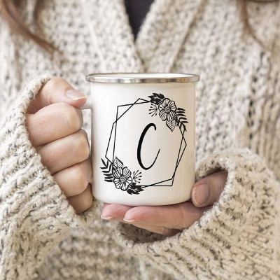 Floral Monogram C 11oz Campfire Mug Image 2