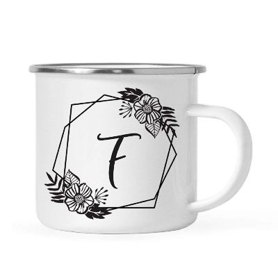 Floral Monogram F 11oz Campfire Mug Image 1
