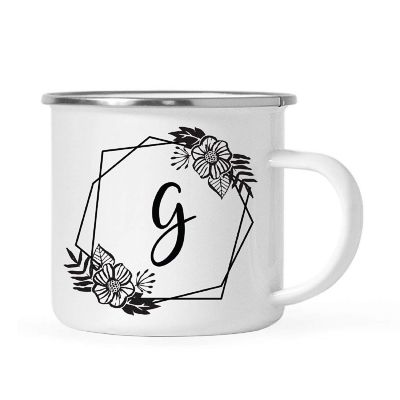 Floral Monogram G 11oz Campfire Mug Image 1
