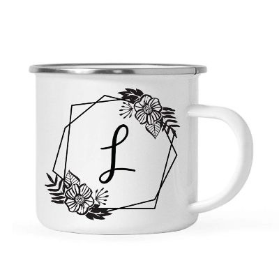 Floral Monogram L 11oz Campfire Mug Image 1