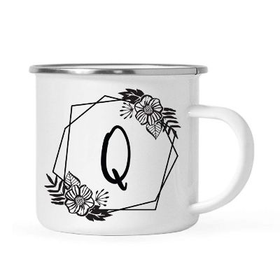 Floral Monogram Q 11oz Campfire Mug Image 1