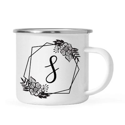 Floral Monogram S 11oz Campfire Mug Image 1