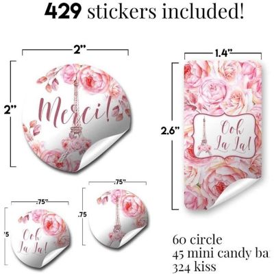 Floral Paris Sticker Bundle 429pc. by AmandaCreation Image 2