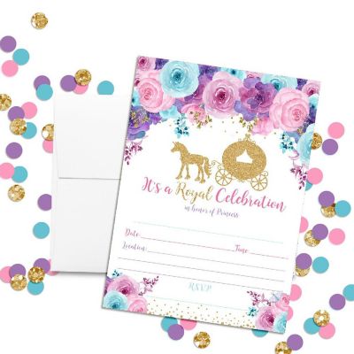 Floral Princess Invitations 40pc. by AmandaCreation Image 1