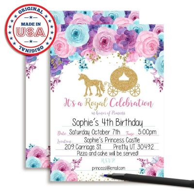 Floral Princess Invitations 40pc. by AmandaCreation Image 2