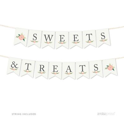 Floral Roses Sweets Banner 4X5.5IN Image 1