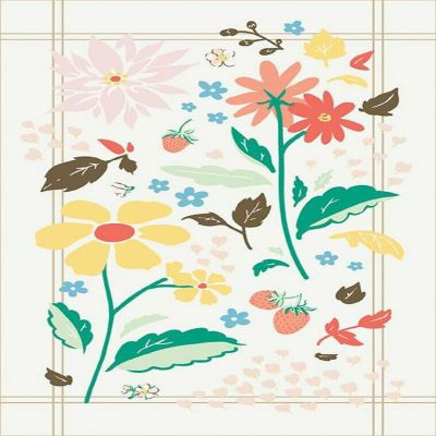 Floral Tea Towels 18 x 27 Cotton Fabric by Riley Blake Designs Image 1