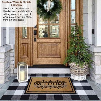 Floral Welcome Rug Image 1