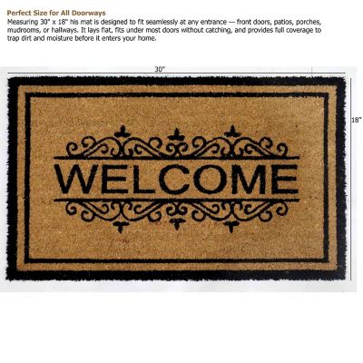 Floral Welcome Rug Image 3
