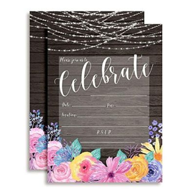 Floral with Lights Invitations 40pc. by AmandaCreation Image 1