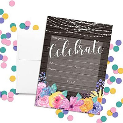 Floral with Lights Invitations 40pc. by AmandaCreation Image 2
