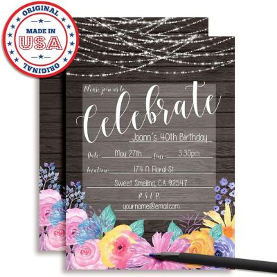 Floral with Lights Invitations 40pc. by AmandaCreation Image 3