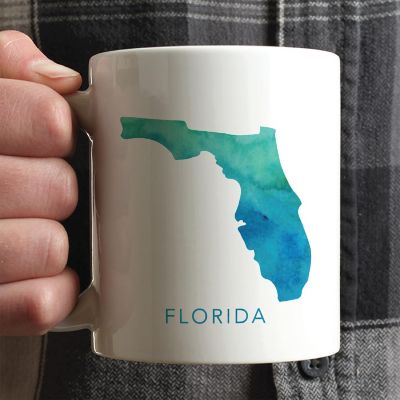 Florida Aqua Blue Water Ceramic Mug Image 1