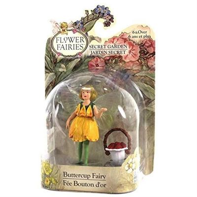 Flower Fairies Secret Garden FF1002 Buttercup Fairy w Raspberry Basket Image 1