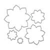 Flower-Shaped Cutting Dies - 5 Pc. Image 1
