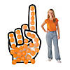 Foam Hand Cardboard Cutout Stand-Up with Orange Balloons Kit - 73 Pc. Image 1