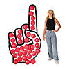 Foam Hand Cardboard Cutout Stand-Up with Red Balloons Kit - 73 Pc. Image 1