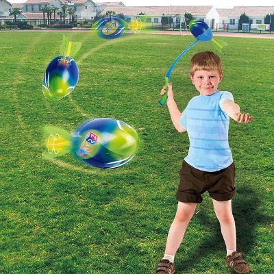 Foam Missile Football Launcher Set of 8 Flying Toys - Includes 2 Launchers, 3 Soft Rocket Missile Balls & Soft Balls - Play22usa Image 2