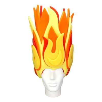 Foam Party Hats Flames Wig - Photo Booth Prop - Party Favors -Halloween ...