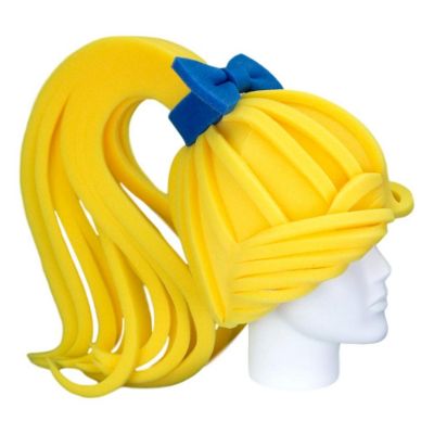 Foam Party Hats Ponytail Wig - Photo Booth Prop - Party Favors -Halloween - Crazy Hat Day Image 1