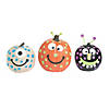 Foam Silly Polka Dot Monster Pumpkin Decorating Craft Kit - Makes 12 Image 1