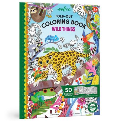 Fold-Out Coloring Book: Wild Things Image 1