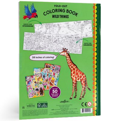Fold-Out Coloring Book: Wild Things Image 1