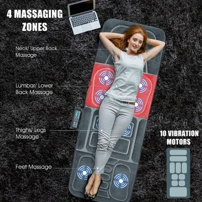 Foldable Massage Mat Full Body Massager with Heat & 10 Vibration Motors Image 3