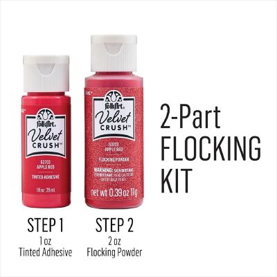 FolkArt Velvet Crush Flocking Kit-Apple Red Image 2