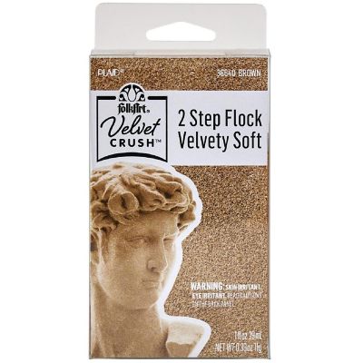 FolkArt Velvet Crush Flocking Kit-Brown Image 1