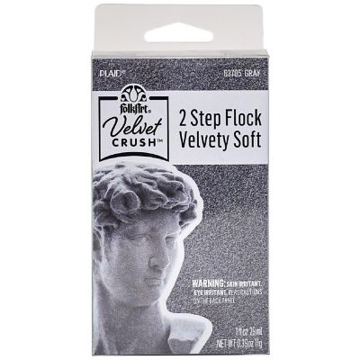 FolkArt Velvet Crush Flocking Kit-Gray Image 1