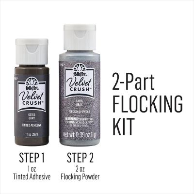 FolkArt Velvet Crush Flocking Kit-Gray Image 2