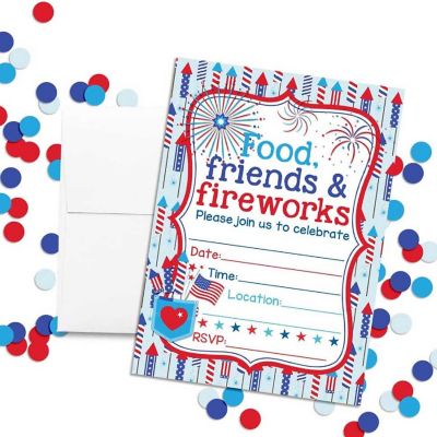 Food, Friends & Fireworks Invitations by AmandaCreation 40pcs. Image 2