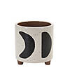 Footed Moon Phase Planter (Set Of 2) 4.25"D X 4.5"H, 5.5"D X 6"H Dolomite Image 2