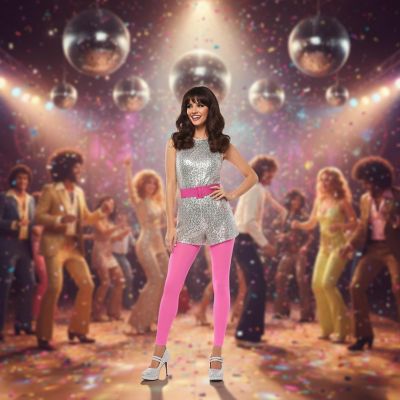 Footless Tights Pink Costume Accessory Image 1