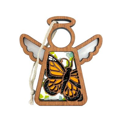 Forged Flare Mother's Angels - 3.5 x 3.25 x .38 inch Monarch Butterfly Ornament Image 1