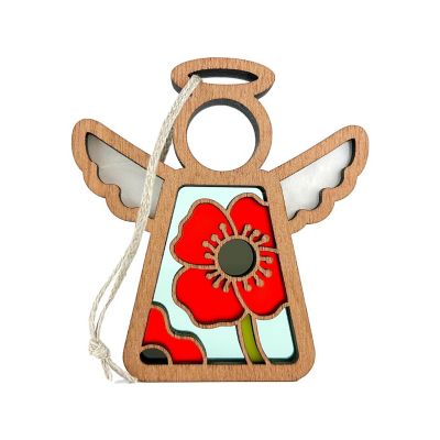 Forged Flare Mother's Angels - 3.5 x 3.25 x .38 inch Poppy Ornament Image 1