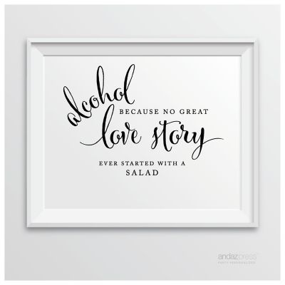 Formal Black White Alcohol Love 8.5x11 Image 2