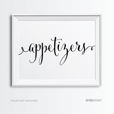 Formal Black White Appetizers 8.5x11 Image 1