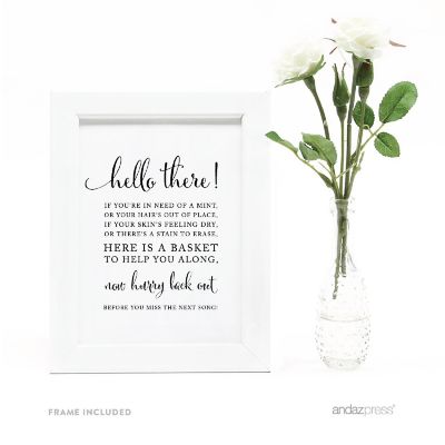 Formal Black White Bathroom Basket 5x7 Image 1