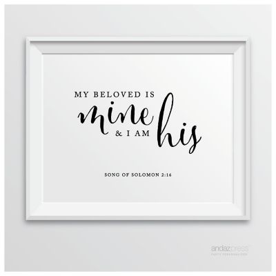 Formal Black White Beloved Is Mine Sign Image 2