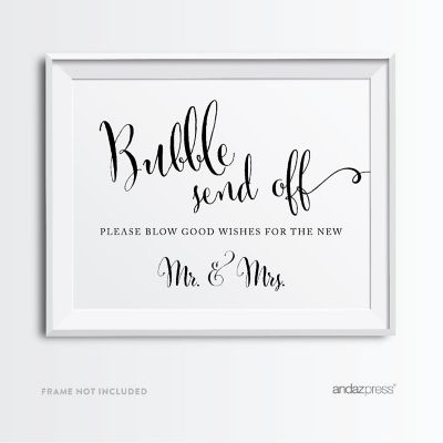Formal Black White Bubble Sendoff 8.5x11 Image 1