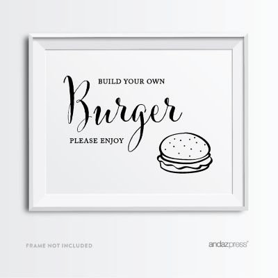 Formal Black White Burger Bar 8.5x11 Image 1
