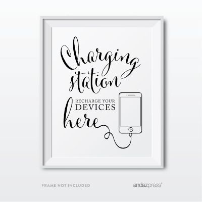 Formal Black White Charge Station 8.5x11 Image 1