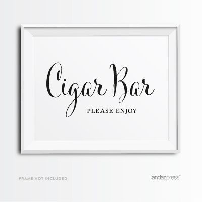 Formal Black White Cigar Bar 8.5x11 Image 1