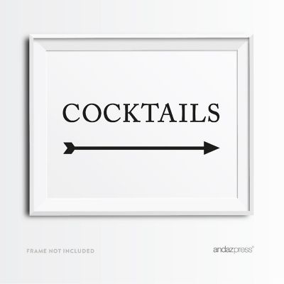 Formal Black White Cocktail Arrow 8.5x11 Image 1