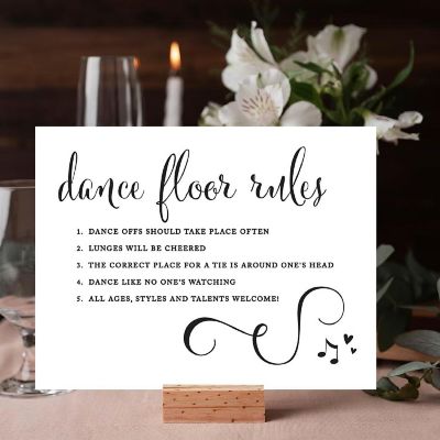 Formal Black White Dance Rules 8.5x11 Image 1